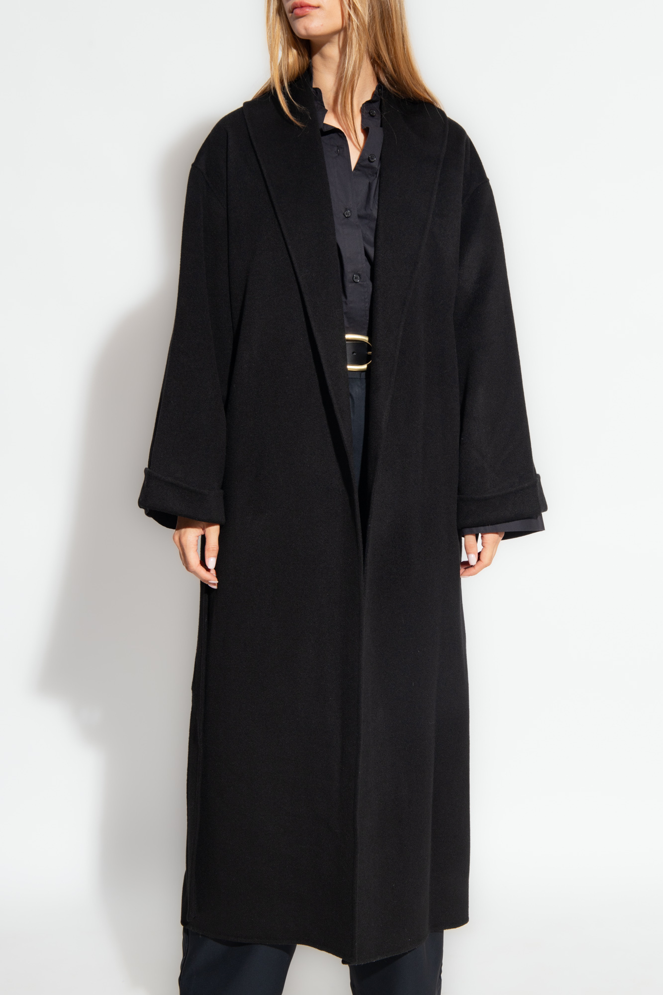 Black Trullas wool coat By Malene Birger Vitkac Germany